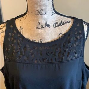 Apt 9 Black Sleeveless Shift Dress Sz XL